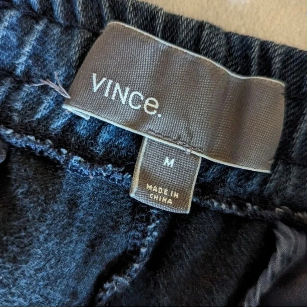 Vince Cropped Pull On Jeans Drawstring Waist Dark Wash Sz M - Picture 5 of 8